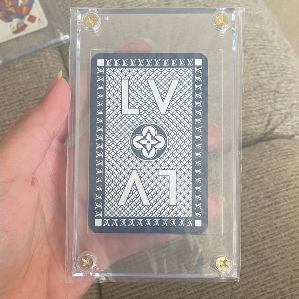 Louis Vuitton Navy and White Monogram Card in Clear Case 10 of diamonds